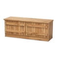 thumbnail image 1 of Baxton Studio Oswald Natural Oak Brown Finished Wood 2-Door Storage Bench, 1 of 5