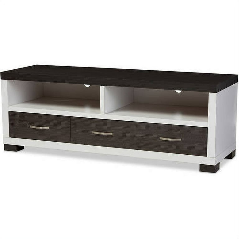 Baxton Studio Espresso TV Stand—Three Drawers Baxton Studio Espresso TV Stand—Three Drawers