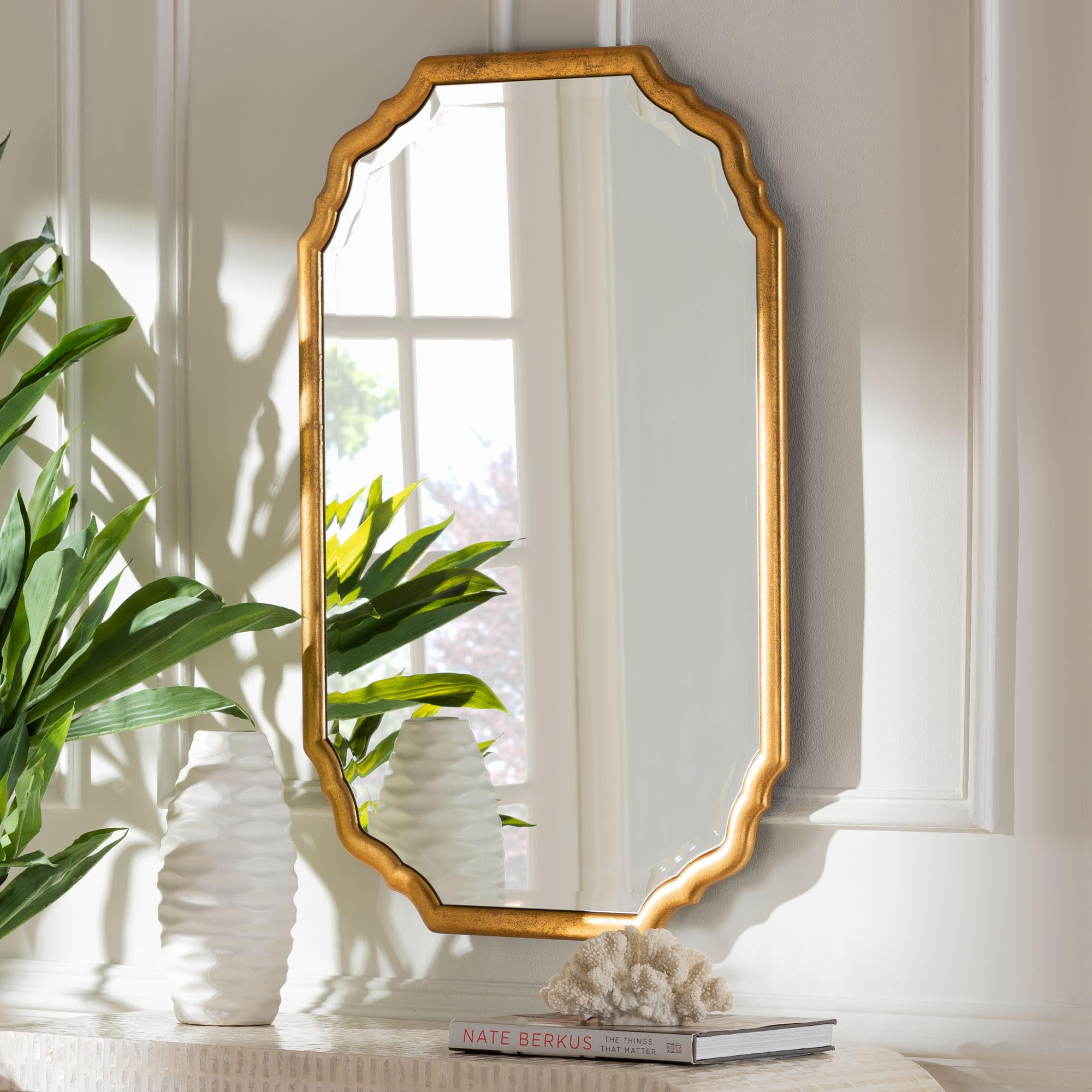 Baxton Studio Pacino Vintage Mirror, Antique Goldleaf