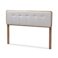 thumbnail image 1 of Baxton Studio Palina Mid-Century Wood Tufted Queen Headboard in Light Gray, 1 of 8