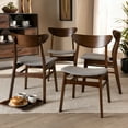 thumbnail image 1 of Baxton Studio Parlin Mid-Century Modern Transitional Light Grey Fabric Upholstered and Walnut Brown Finished Wood 4-Piece Dining Chair Set, 1 of 6
