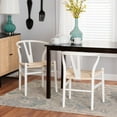 thumbnail image 1 of Baxton Studio Paxton Modern White Finished Wood 2-Piece Dining Chair Set, 1 of 9