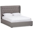 thumbnail image 1 of Baxton Studio Penelope Modern and Contemporary Light Grey Fabric Queen Size Gas-Lift Platform Bed, 1 of 10