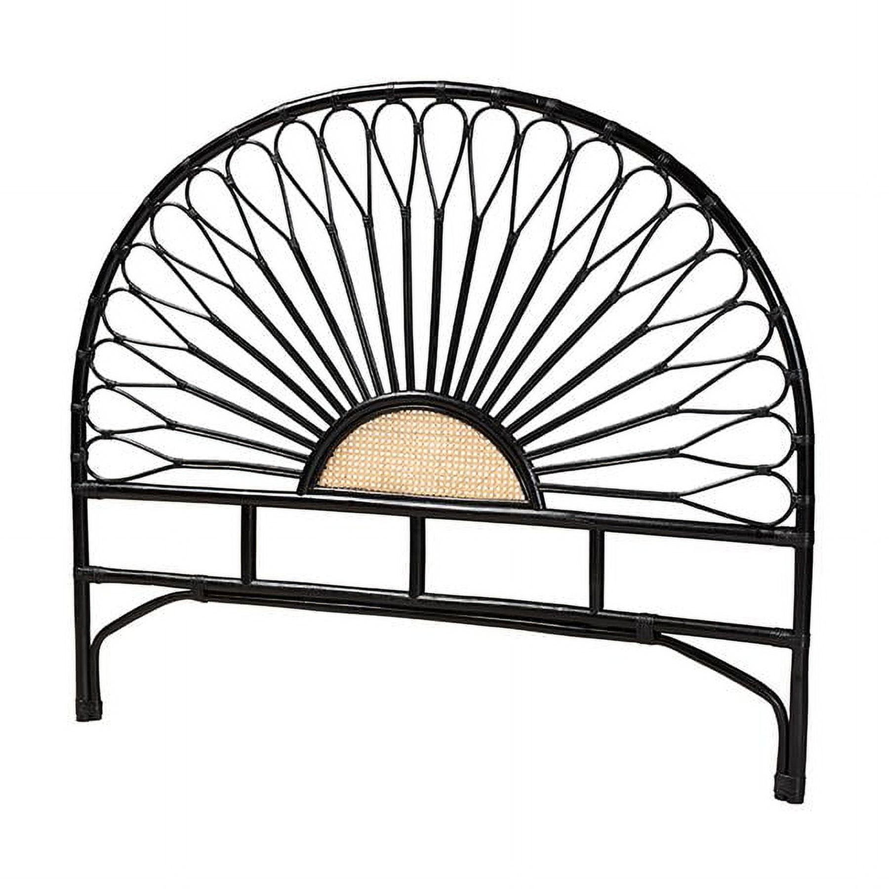 Baxton Studio Perenna Queen Two Tone Standalone Headboard, Black