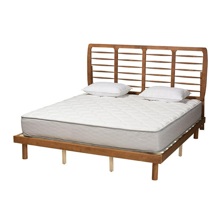 Baxton Studio Petra Mid-Century Modern Ash Walnut Finished Wood Full Size Platform Bed Baxton Studio Petra Mid-Century Modern Ash Walnut Finished Wood Full Size Platform Bed