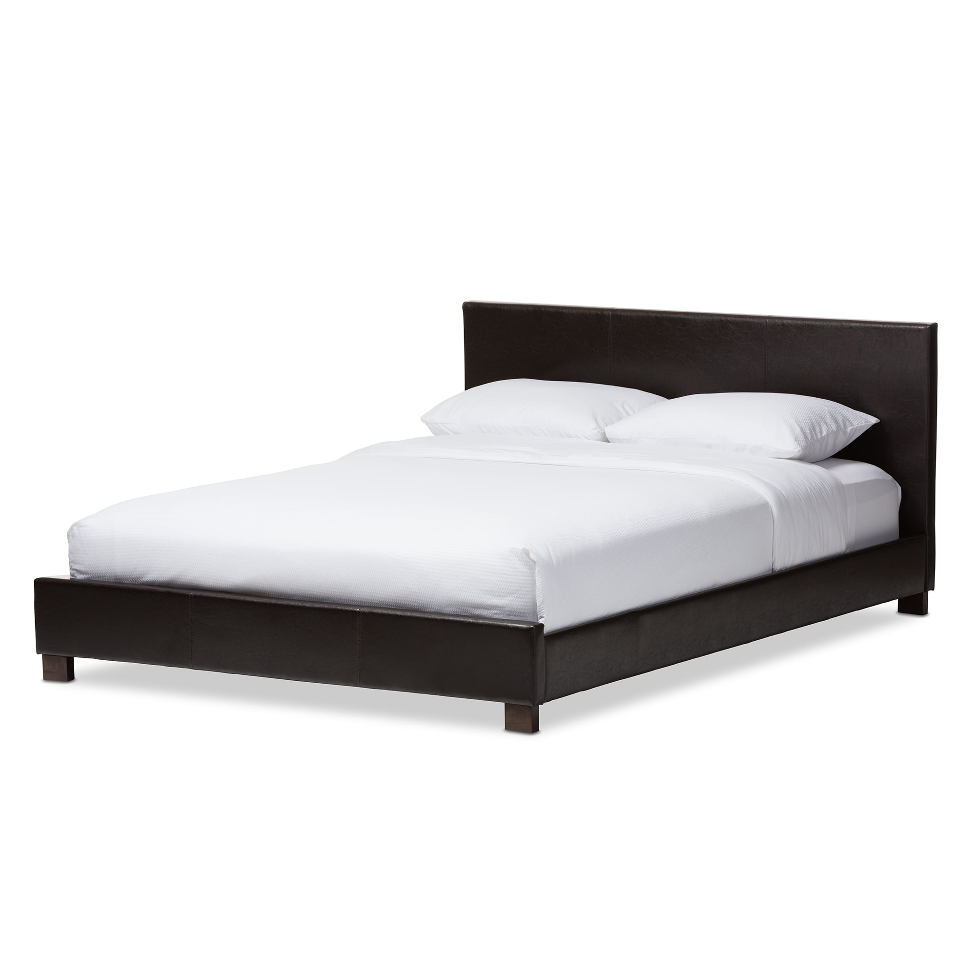 Baxton Studio Pless Upholstered Platform Bed Multiple Sizes