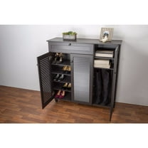 Baxton Studio Pocillo Wood Shoe Cabinet