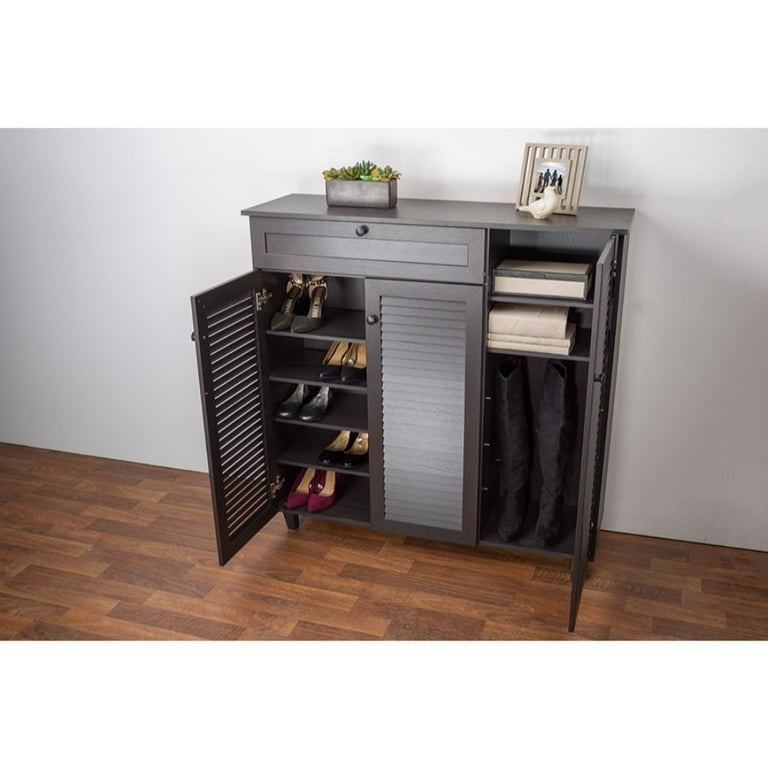Baxton Studio Pocillo Wood Shoe Storage Cabinet Baxton Studio Pocillo Wood Shoe Storage Cabinet
