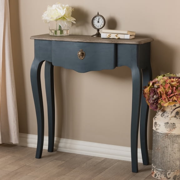 Baxton Studio Provincial Blue Spruce Console Table by