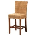 thumbnail image 1 of Baxton Studio Racquel Modern Bohemian Natural Rattan and Mahogany Wood Counter Stool, 1 of 7