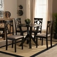 thumbnail image 1 of Baxton Studio Reagan Modern and Contemporary Sand Fabric Upholstered and Dark Brown Finished Wood 5-Piece Dining Set, 1 of 9