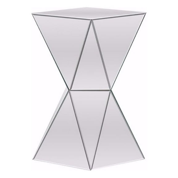 Baxton Studio Rebecca Contemporary Multi-Faceted Mirrored Side Table