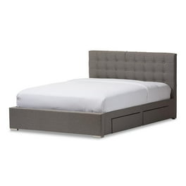 Baxton Studio Rene Modern and Contemporary King Size Grey Fabric 4-drawer Storage Platform Bed Baxton Studio Rene Modern and Contemporary King Size Grey Fabric 4-drawer Storage Platform Bed
