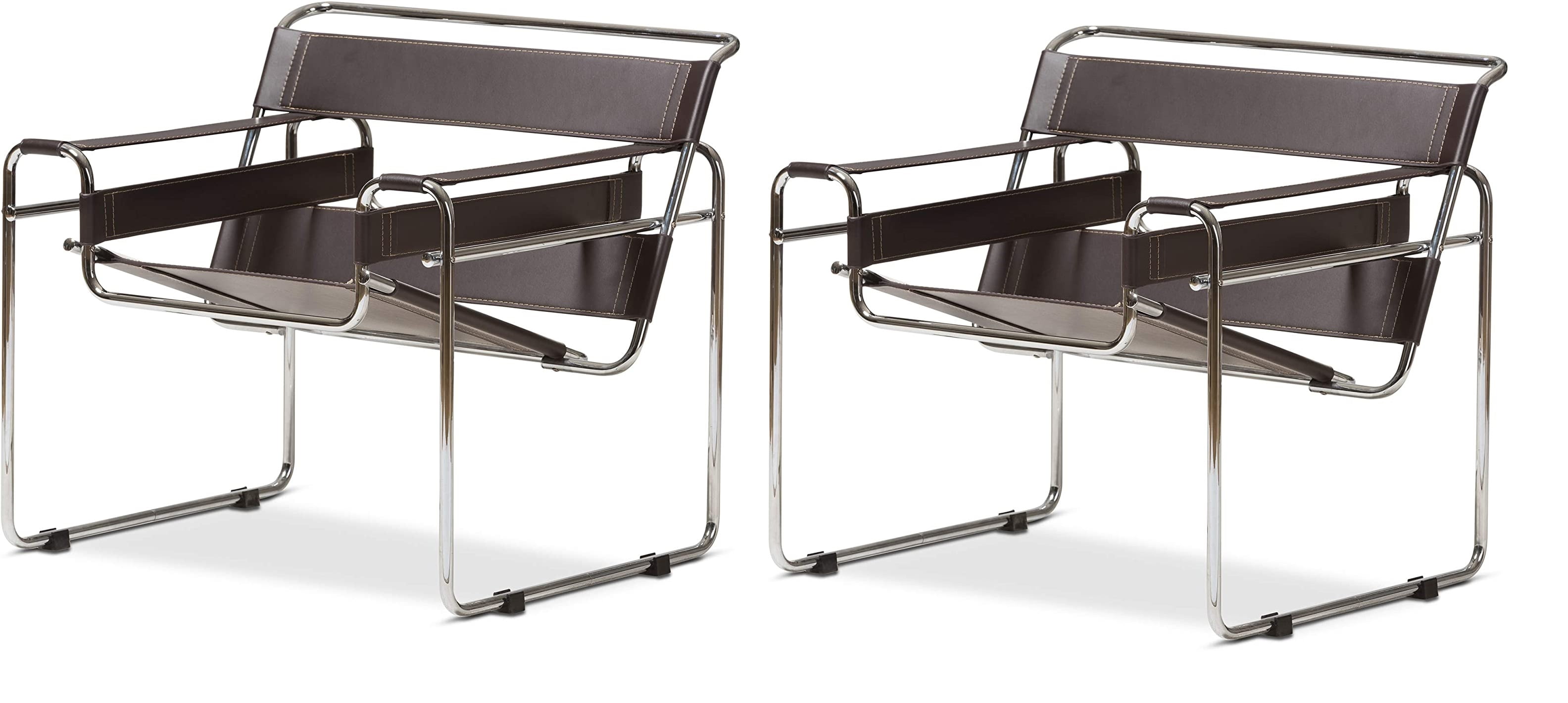 Baxton Studio Renzo Leather Accent Chair