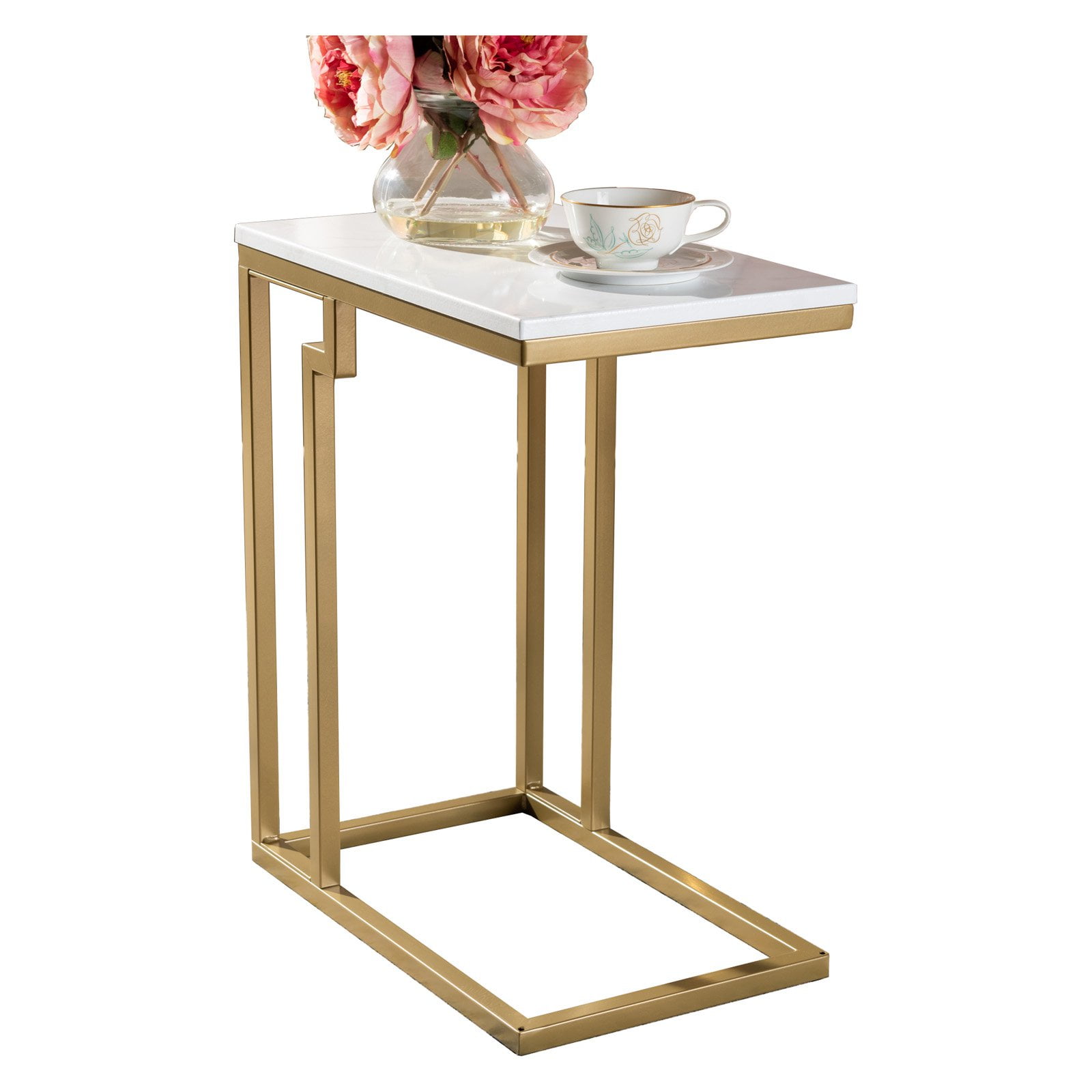 Baxton Studio Renzo Modern / Contemporary Metal End Table with Faux