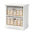 thumbnail image 1 of Baxton Studio Rianne Modern Transitional White Finished Wood 2-Basket Storage Unit,Wholesale Interiors, 1 of 7