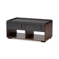 thumbnail image 1 of Baxton Studio Rikke Modern and Contemporary Two-Tone Gray and Walnut Finished Wood 2-Drawer Coffee Table, 1 of 5