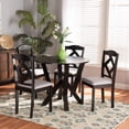 thumbnail image 1 of Baxton Studio Riona Modern Transitional Grey Fabric Upholstered and Dark Brown Finished Wood 5-Piece Dining Set, 1 of 10