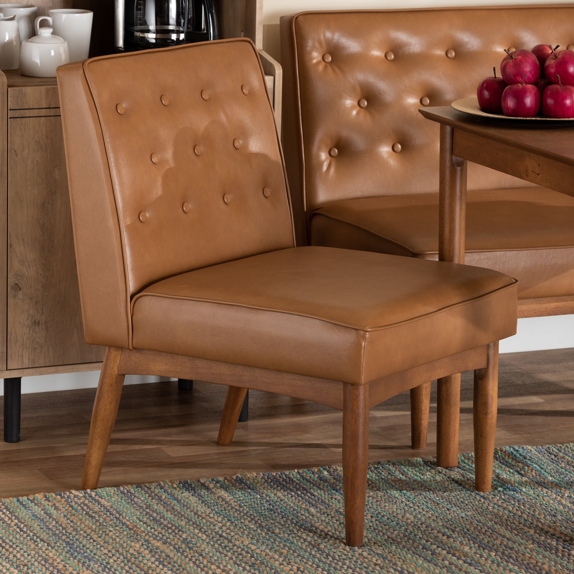 Baxton Studio Riordan Dining Chair, Tan