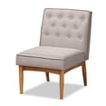thumbnail image 1 of Baxton Studio Riordan Mid-Century Modern Grey Fabric Upholstered and Walnut Brown Finished Wood Dining Chair, 1 of 6