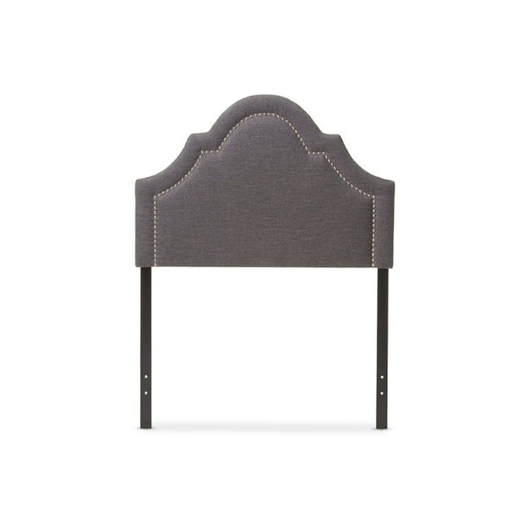 Baxton Studio Rita Modern and Contemporary Dark Grey Fabric Upholstered Full Size Headboard