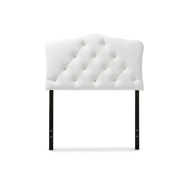 Baxton Studio Rita Modern and Contemporary Queen Size White Faux Leather Upholstered Button-tufted Scalloped Headboard Baxton Studio Rita Modern and Contemporary Queen Size White Faux Leather Upholstered Button-tufted Scalloped Headboard