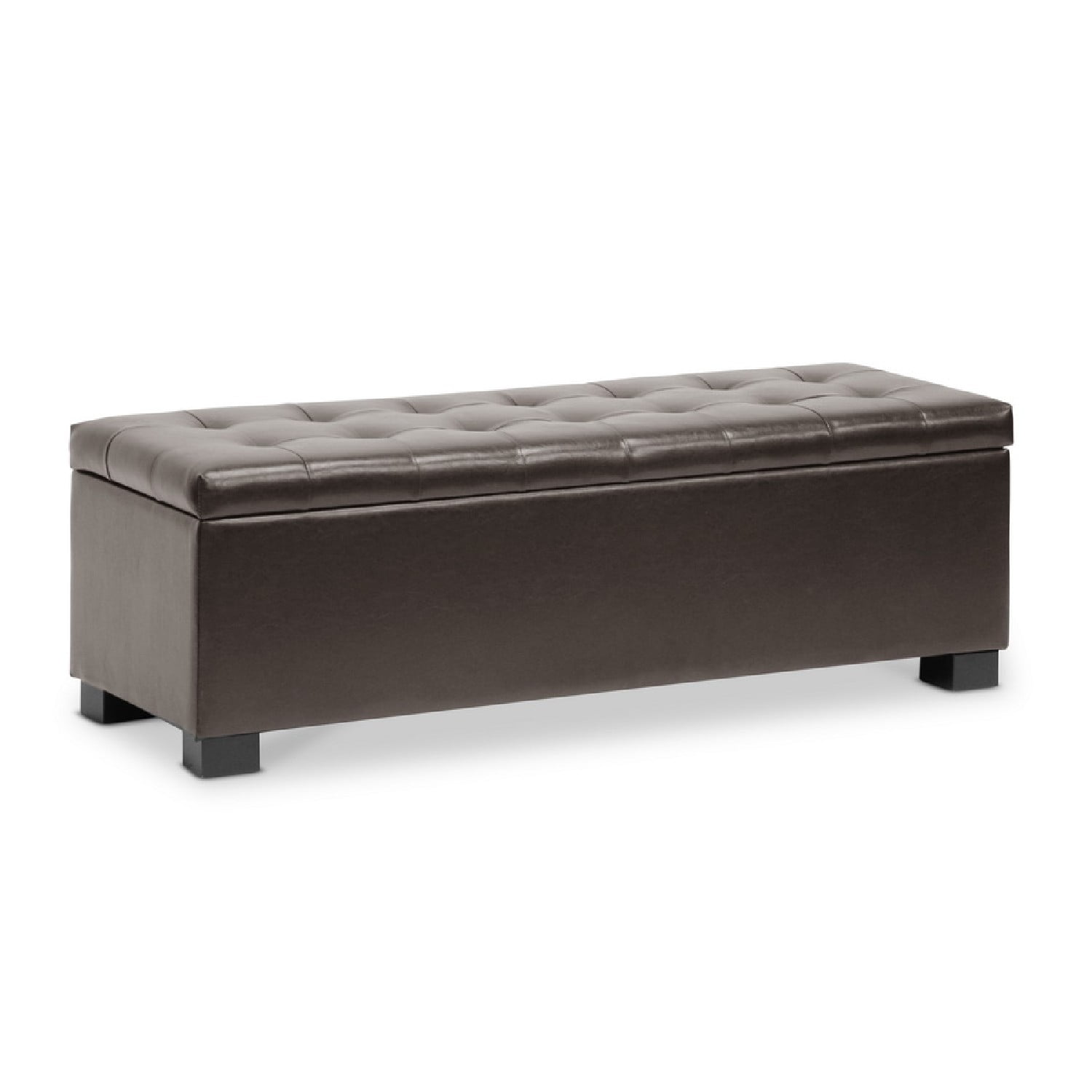 Baxton Studio Roanoke Contemporary Dark Brown Ottoman Baxton Studio Roanoke Contemporary Dark Brown Ottoman