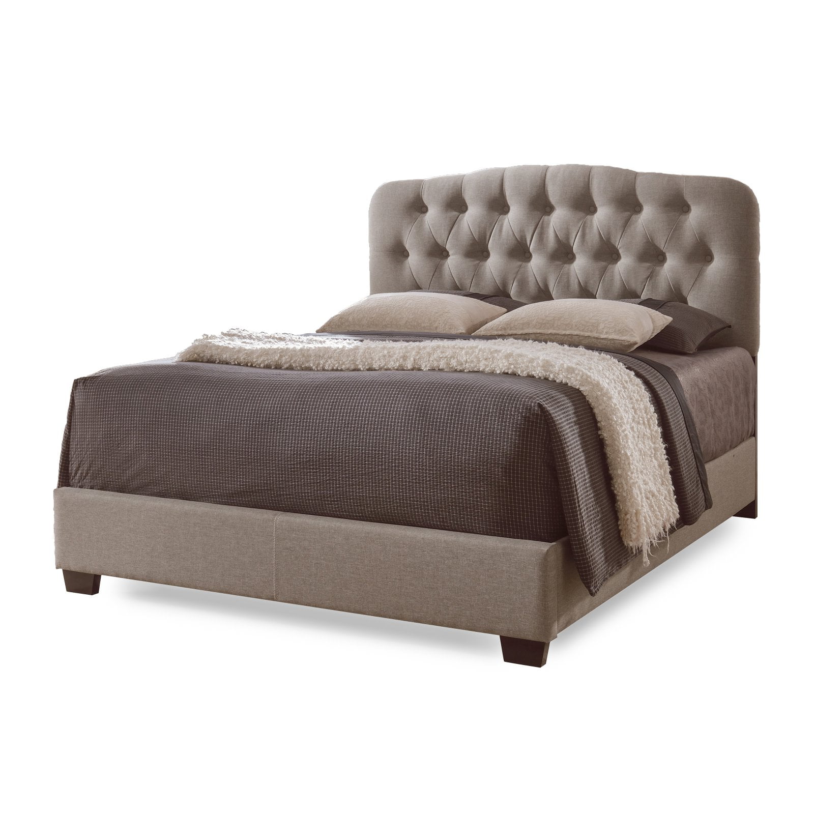 Baxton Studio Romeo Contemporary Button Tufted Upholstered Bed