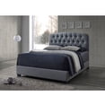 thumbnail image 1 of Baxton Studio Romeo Contemporary Espresso Button-Tufted Upholstered Queen Bed, Grey, 1 of 4
