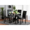 thumbnail image 1 of Baxton Studio Rosi Modern Espresso Brown Faux Leather and Wood 5-Piece Dining Set, 1 of 7