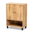 thumbnail image 1 of Baxton Studio Rossin Modern and Contemporary Oak Brown Finished Wood 2-Door Entryway Shoe Storage Cabinet, 1 of 23