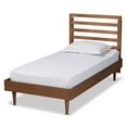 thumbnail image 1 of Baxton Studio Ryo Mid-Century Modern Transitional Walnut Brown Finished Wood Twin Size Platform Bed, 1 of 9