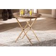 thumbnail image 1 of Baxton Studio Sabah Traditional Moroccan Inspired Matte Antique Gold Finished Metal Foldable Accent Tray Table, 1 of 7