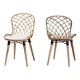thumbnail image 1 of Baxton Studio Sabelle Brown Teak Wood and Greywashed Rattan Dining Chair, 1 of 9