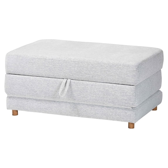 Baxton Studio Sabriel Modern Light Gray Fabric Convertible Sleeper Ottoman