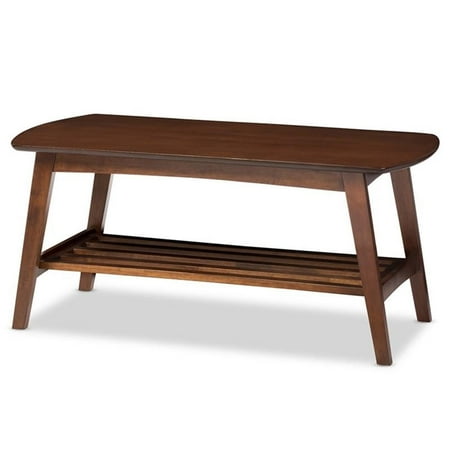 Baxton Studio Sacramento Coffee Table in Dark Walnut