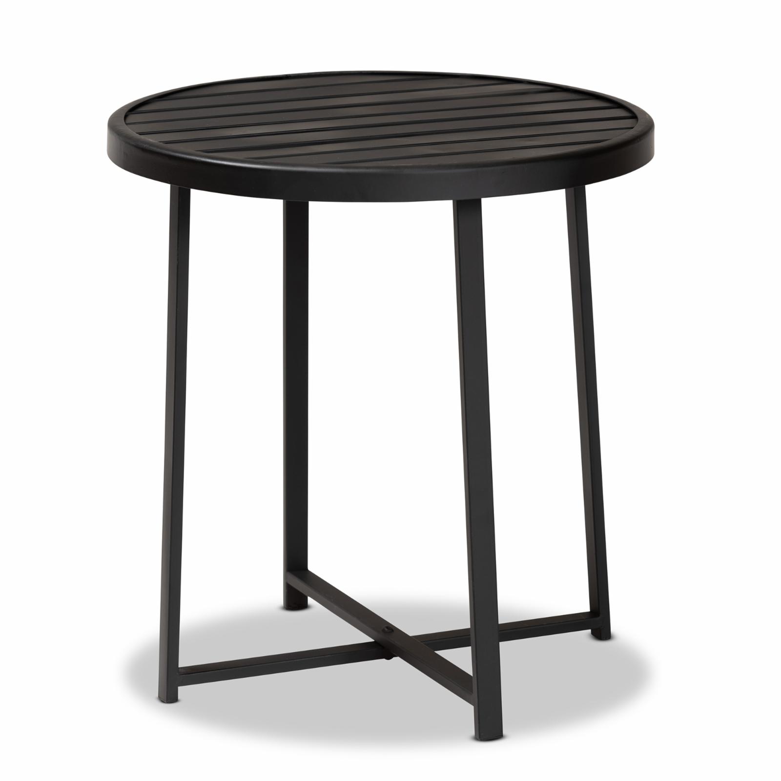 Baxton Studio Sadiya Modern Metal Outdoor Side Table