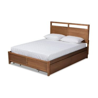 Baxton Studio Saffron Brown Finished Wood King Size 4-Drawer Platform Bed