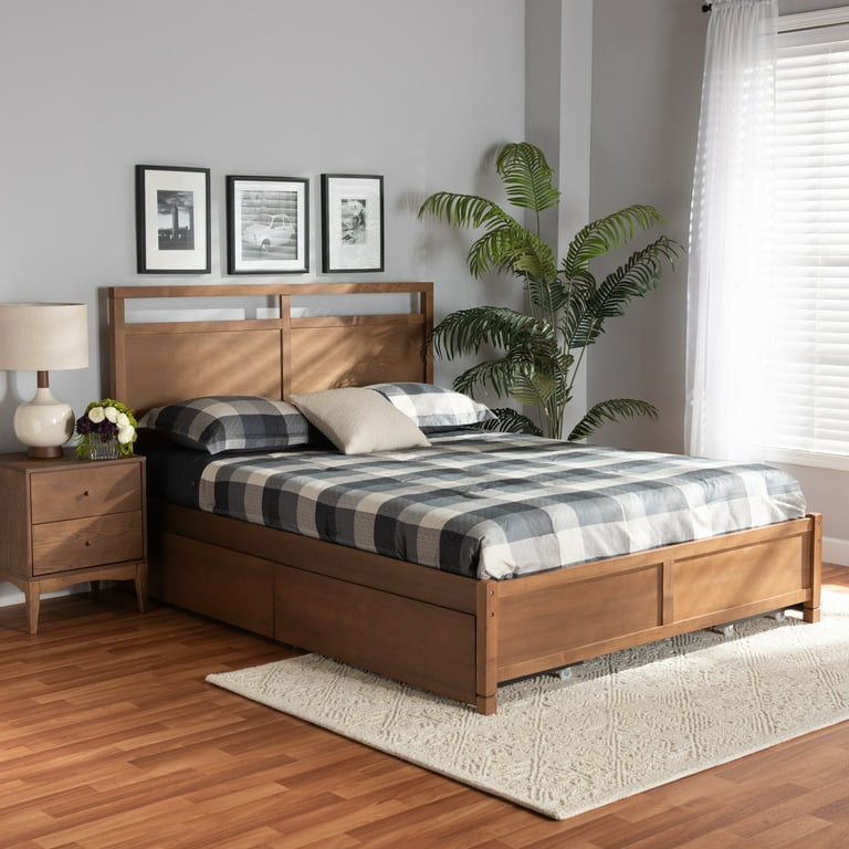 Baxton Studio Giuseppe Modern and Contemporary Walnut Brown Finished Queen Size Platform Bed Baxton Studio Giuseppe Modern and Contemporary Walnut Brown Finished Queen Size Platform Bed