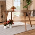 thumbnail image 1 of Baxton Studio Sahar Mid-Century Modern Transitional Walnut Brown Finished Wood Dining Table, 1 of 8