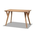 thumbnail image 1 of Baxton Studio Sahar Mid-Century Modern Transitional Walnut Brown Finished Wood Dining Table, 1 of 5
