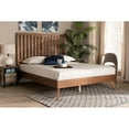 thumbnail image 1 of Baxton Studio Saki Mid-Century Modern Walnut Brown Finished Wood King Size Platform Bed, 1 of 6
