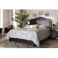 thumbnail image 1 of Baxton Studio Samantha Modern and Contemporary Grey Velvet Fabric Upholstered Full Size Button Tufted Bed, 1 of 9