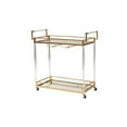 thumbnail image 1 of Baxton Studio Savannah Contemporary Glam and Luxe Gold Metal and Glass Wine Cart, 1 of 7