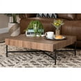 thumbnail image 1 of Baxton Studio Savion Modern Industrial Walnut Brown Finished Wood and Black Metal Coffee Table, 1 of 6