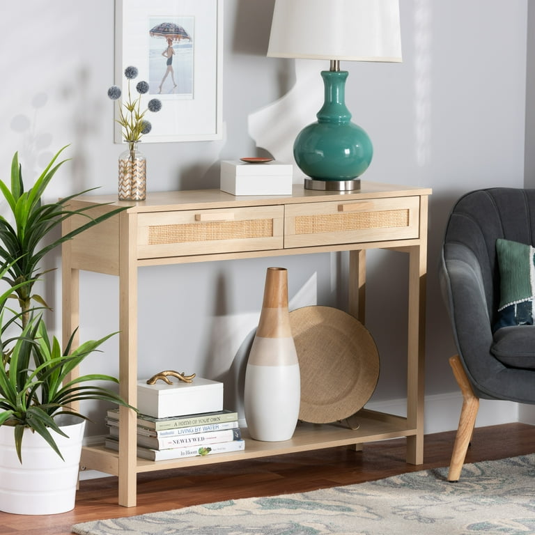 Console table cheap light wood