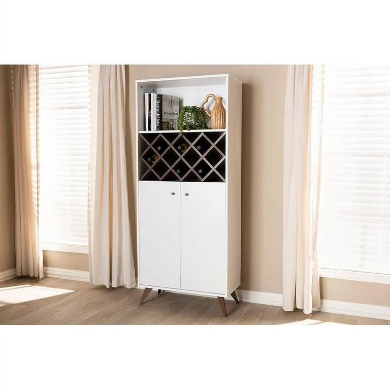 Baxton Studio Serafino Wine Cabinet- White Baxton Studio Serafino Wine Cabinet- White