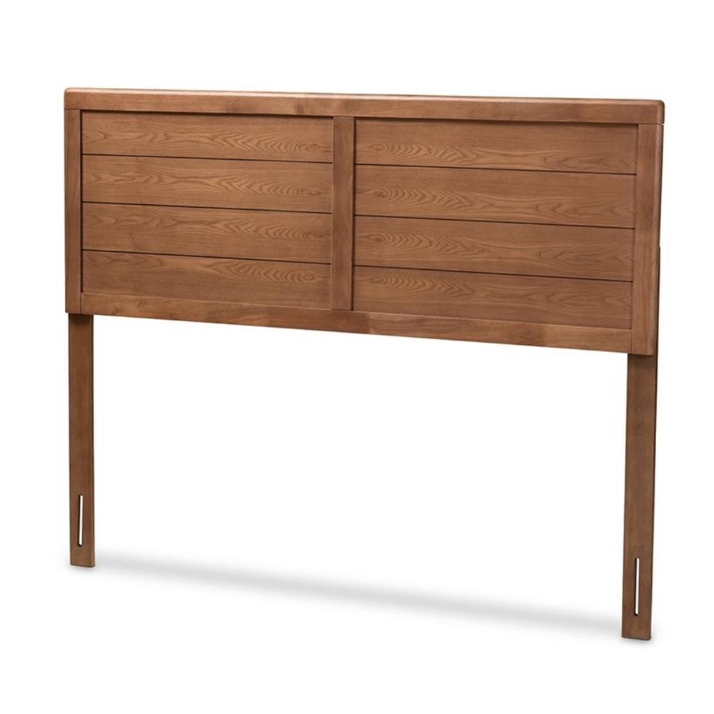 Baxton Studio Seren Mid-Century Modern Walnut Brown Finished Wood King Size Headboard
