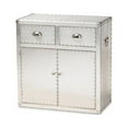 thumbnail image 1 of Baxton Studio Serge French Industrial Silver Metal 2-Door Accent Storage Cabinet, 1 of 5