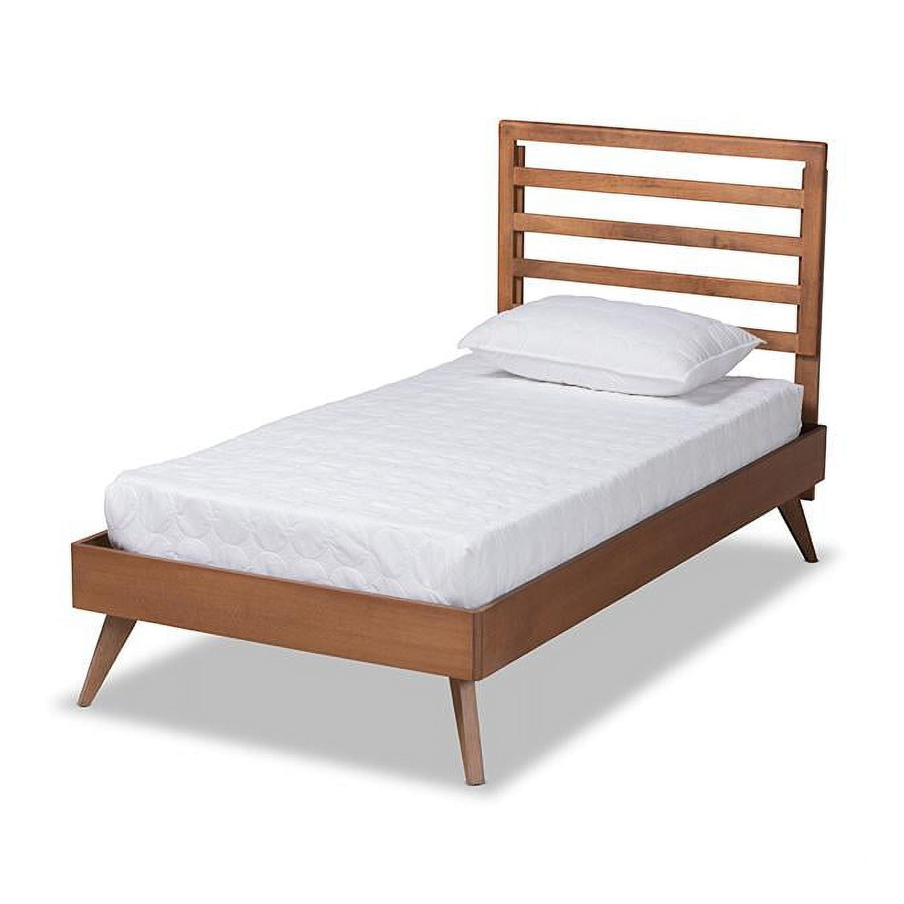 Baxton Studio Shiro Mid-Century Modern Ash Walnut Finished Wood Twin Size Platform Bed Baxton Studio Shiro Mid-Century Modern Ash Walnut Finished Wood Twin Size Platform Bed